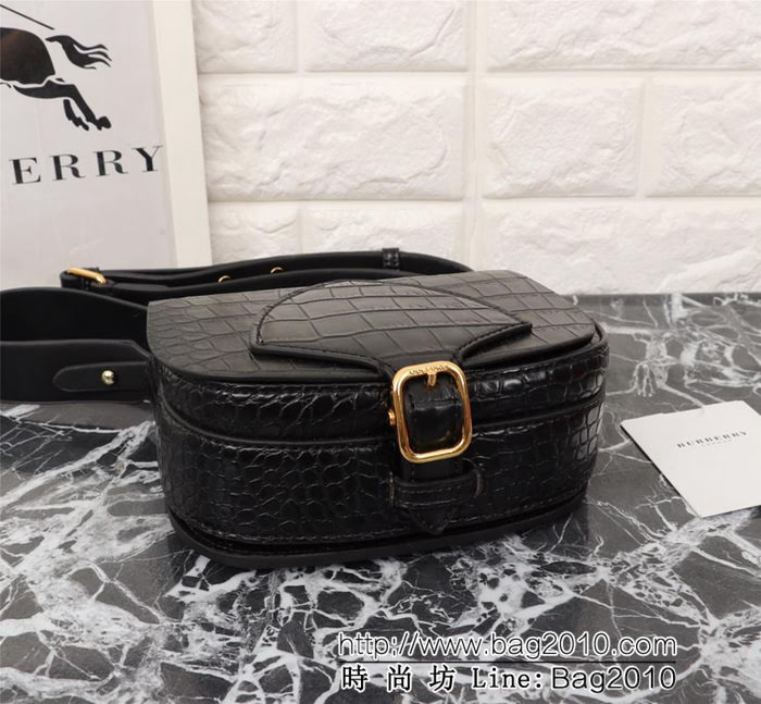 BURBERRY巴寶莉 小號最高版本 專櫃最新The Satchel短吻鱷皮 方型薩奇爾包  Bhq1029